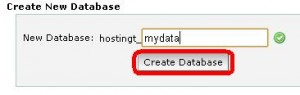 create new database